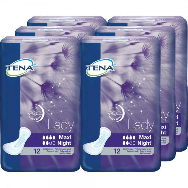 TENA LADY maxi night Einlagen 6X12St