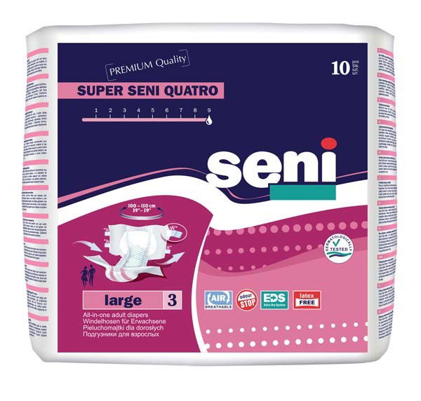 SUPER SENI Quatro Gr.3 L Inkontinenzhose (6X10 St)