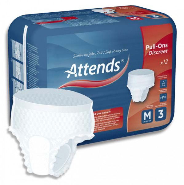ATTENDS Pull-Ons Discreet 3 medium 8X12St
