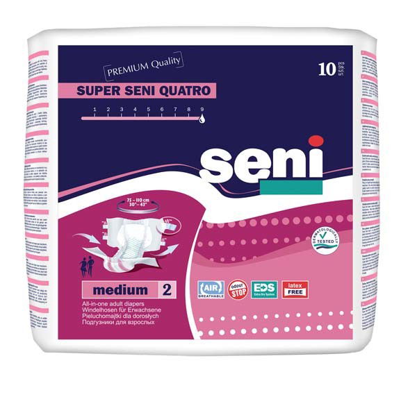 SUPER SENI Quatro Gr.2 M Inkontinenzhose (8X10 St)